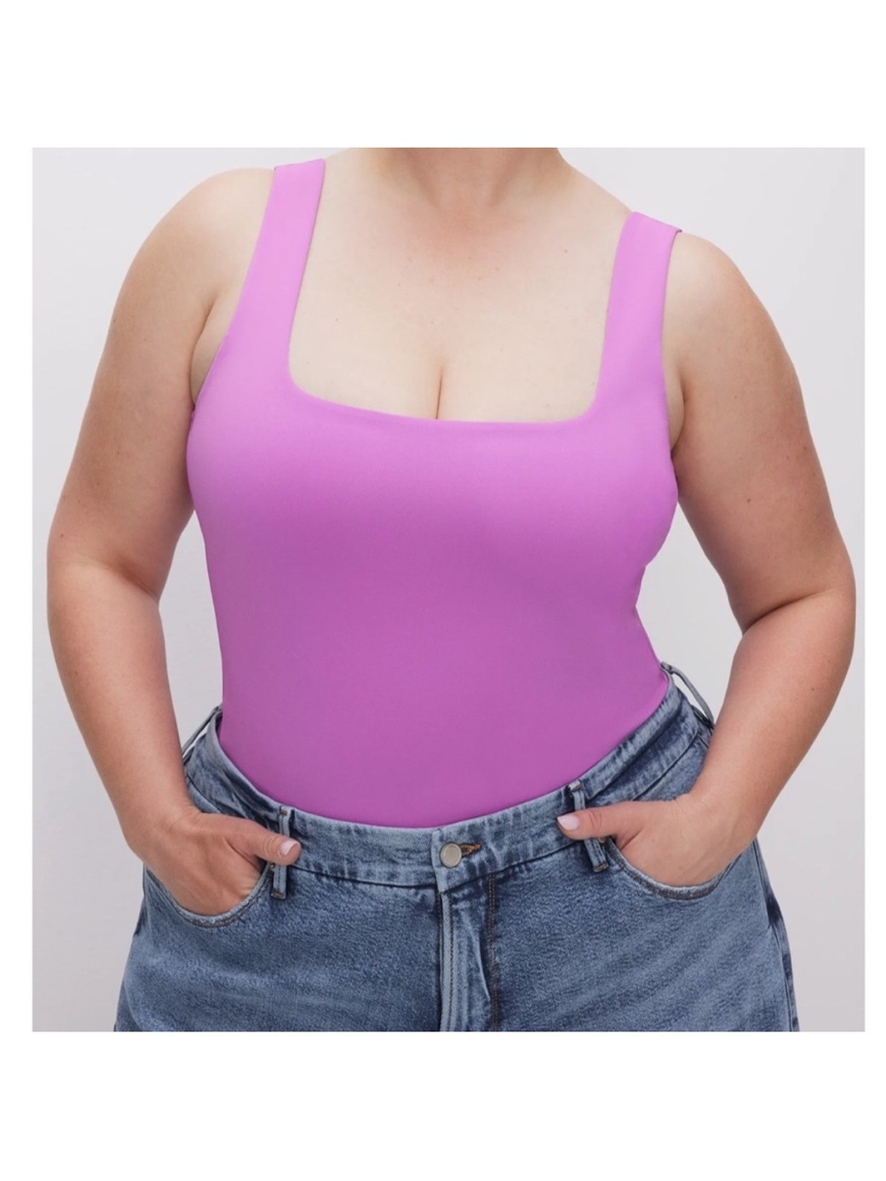 Good American Square Neck Bodysuit XL GUC